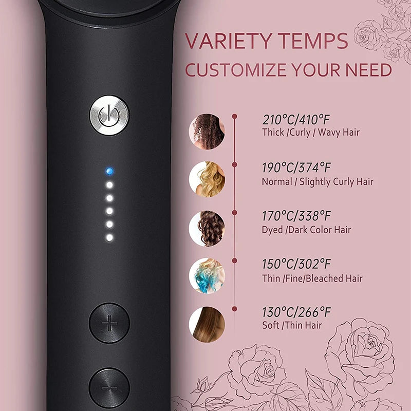 Multifunctional Ionic Hair Straightener Curler Brush Fast Heating Curler Straightener Comb Styler Electric Fast Heating Comb
