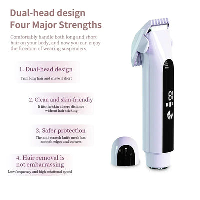 Painless Epilator Electric Shaver for Women Bikini Trimmer Facial Mustache Hair Removal Razor Ladies Face Underarm Legs Electric