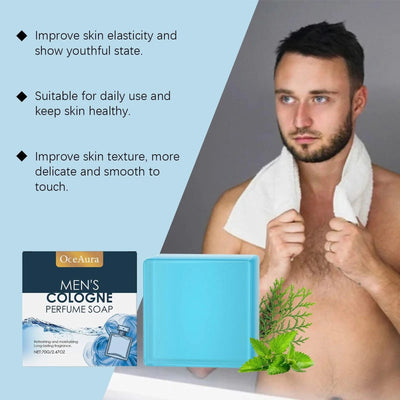 Bath Soap for Men Long Lasting Fragrance Even Skin Tone Oil Control Deep Cleansing Pores Shrinking Eliminate Odor Exfoliate Soap