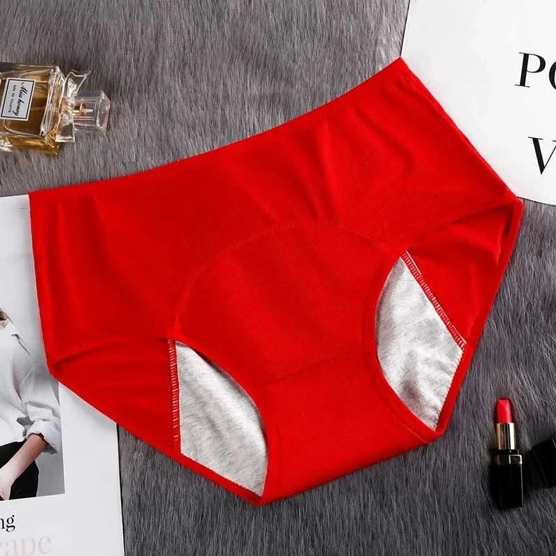 Women Physiological Panties Period Menstrual Underwear Leak Proof with Breathable Hole Lingerie Plus Size L-6XL