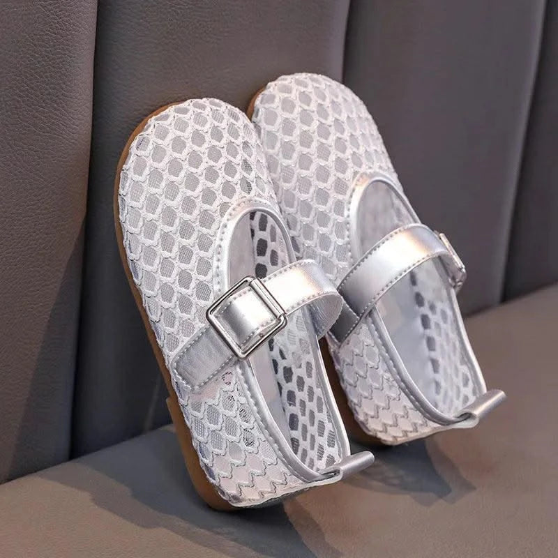 Hollow Weaving Breathable Non Slip Girls Flat Shoes For Children | Princess Shoes | Kids Fashion Sandals