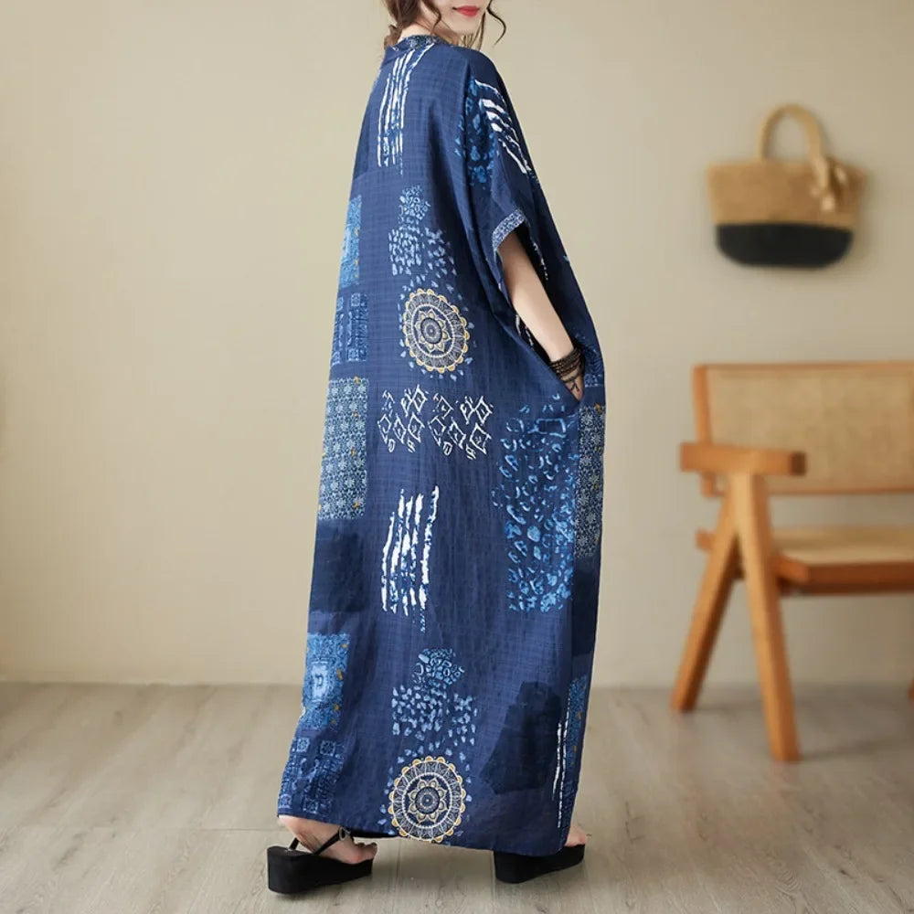 Summer Dress for Women Clothing Streetwear Ethnic Style Bohemian Beach Vintage Clothes Casual Fashion Harajuku Loose Streetwear