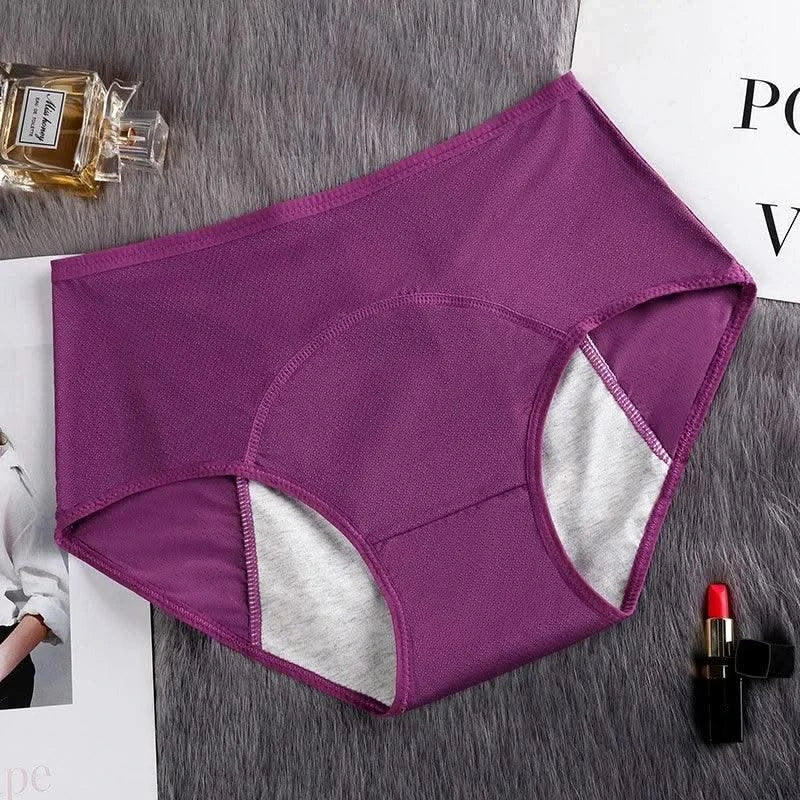Women Physiological Panties Period Menstrual Underwear Leak Proof with Breathable Hole Lingerie Plus Size L-6XL