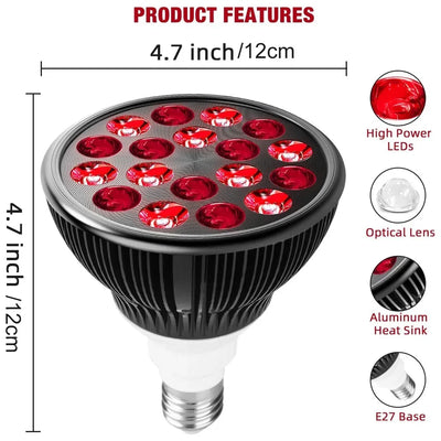 Red Light Therapy Lamp 660nm&850nm Infrared Light Therapy Device for Muscle Joint Pain Relief Skin Health Tools Recovery