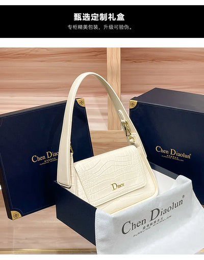 Classic Women's Handbag in Leather, Shoulder and Crossbody Bag Style, Luxury Elegant Design for Ladies By Famous Designer