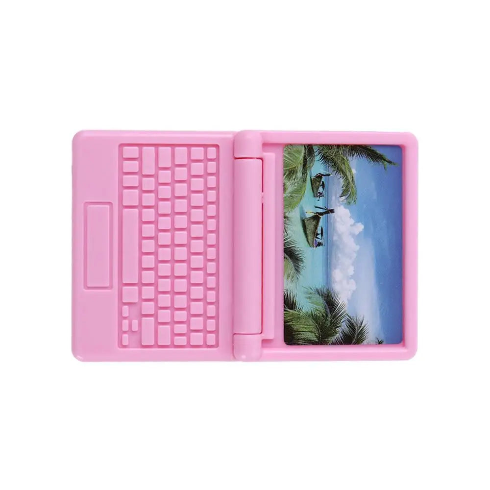 DIY Accessories Doll House Decoration Crafts Dollhouse Miniature Dollhouse Computer Simulation Laptop Dollhouse Furniture
