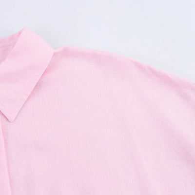 White Shirt For Women Fashion Cotton And Linen Loose Lace Up Blouse Spring Summer 2025 New Long Sleeve Simple Casual Shirts Lady