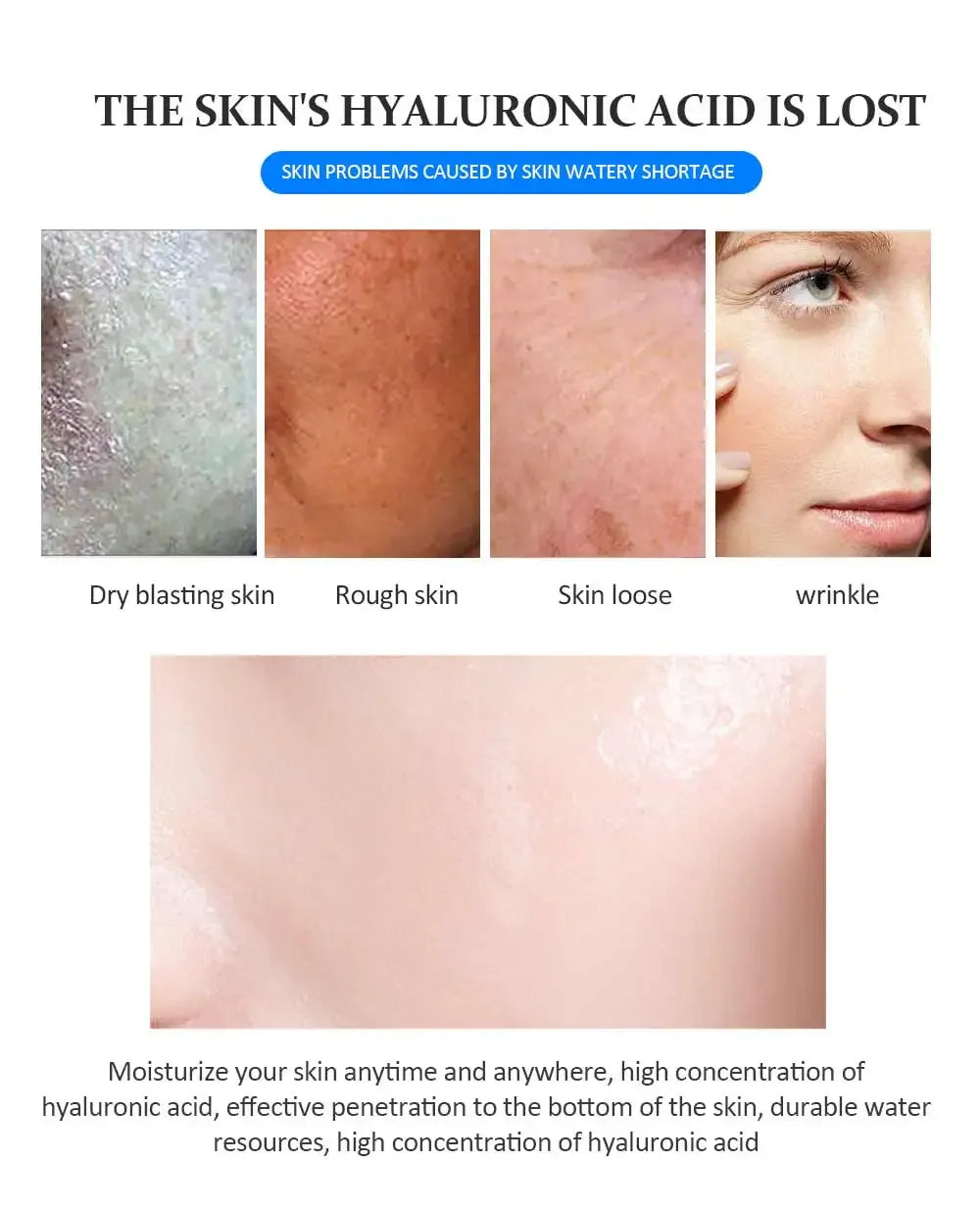 15ml Hyaluronic Acid for Face Serum Moisturizing Whitening Facial Essence Face Cream Repair Anti Aging Lifting Firming Skin Care