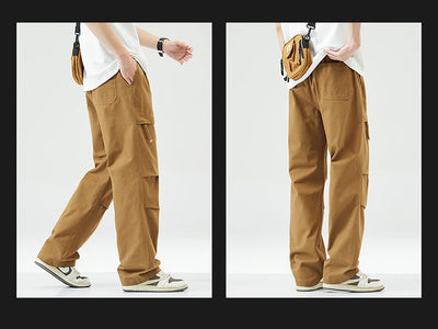 Trousers Male Y2k American Casual Multi-bag Loose Straight Trousers Sport Men's Clothing Male Jeans Pants New in Pants Man Set