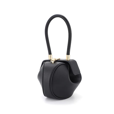 Bowling Spherical Women's Handbag Luxury Brand Designer Hobos Bag Fashion Mini Round Shoulder Bags PU Leather Female Purse