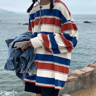 Women Sweatshirts Letter T-shirt Summer Korean Fashion Thin Chic Hoodie Shirt Long Sleeve Top Women's Loose Pullover Y2k Clothes