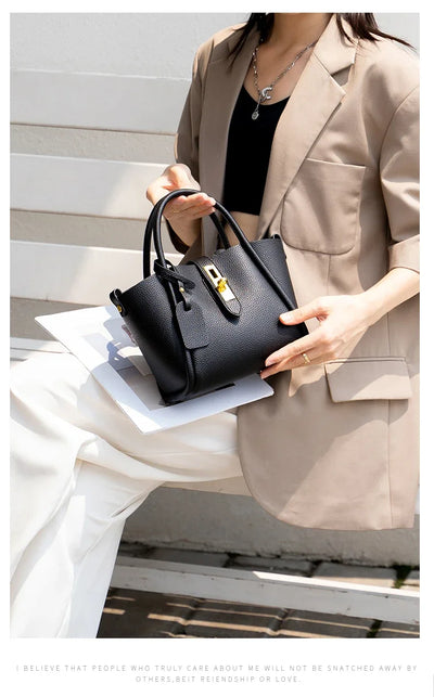 Women's Natural Cow Genuine Leather Shoulder Bag Female High Quality Luxury Designer Handbags Ladies Fashion Tote Crossbody Bags