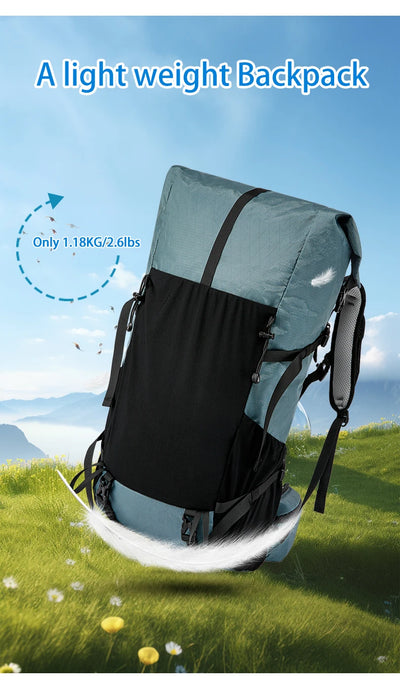 30L Hiking Backpack Daily Travel Wear-Resistant Waterproof Professional Climbing Large Capacity Roll-Up Shoulder Bag 2025 New