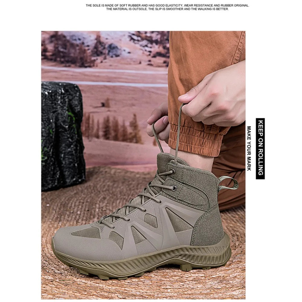 Men's Combat Boots  Boots Outdoor Hiking Shoes - Wear - resistant and Anti - slip for Hiking and Mountain Climbing