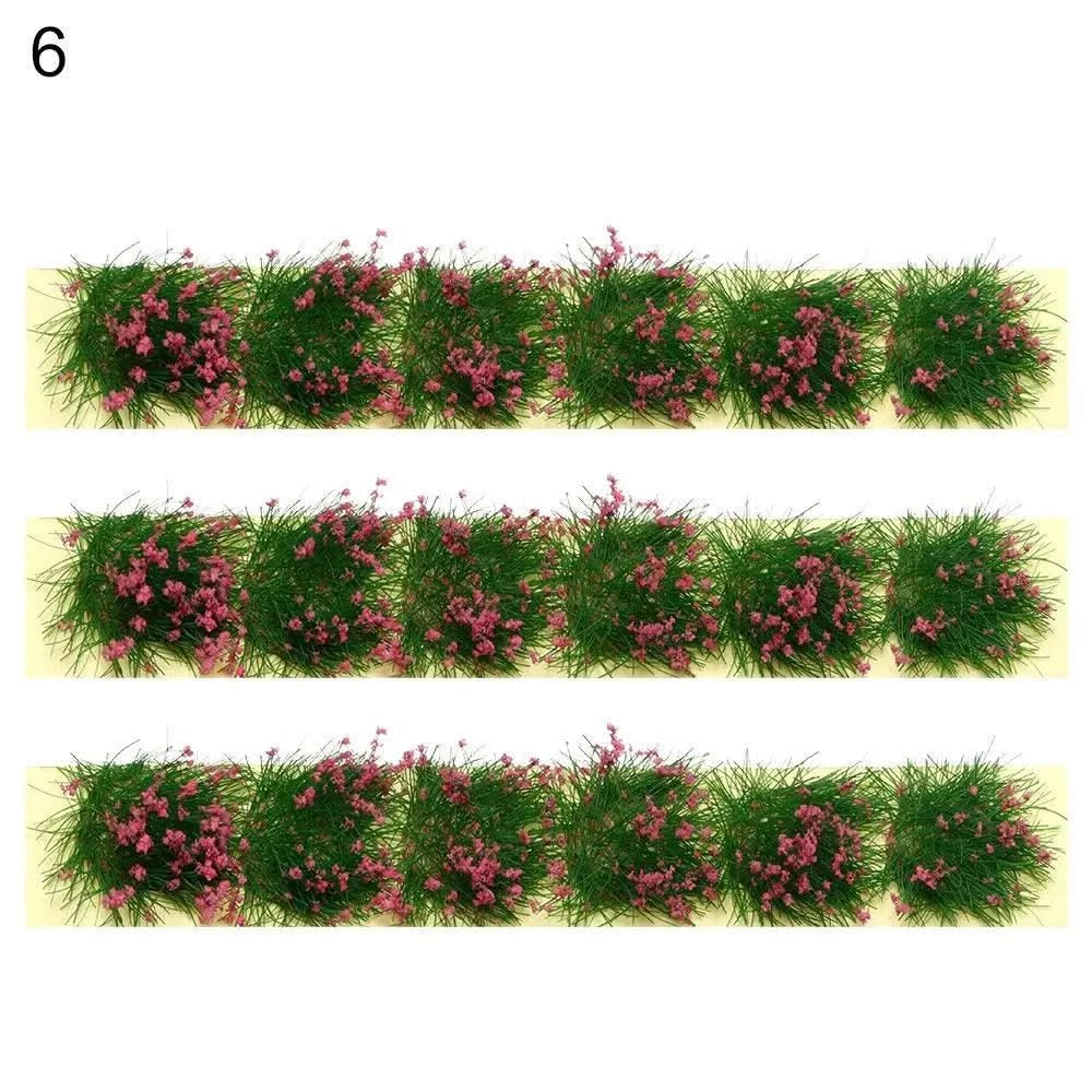 DIY Miniature Garden Decor Durable Static Scenery Model Layout Sand Table Flower Cluster Landscape Wargame Grass Tufts Building