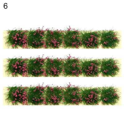 DIY Miniature Garden Decor Durable Static Scenery Model Layout Sand Table Flower Cluster Landscape Wargame Grass Tufts Building