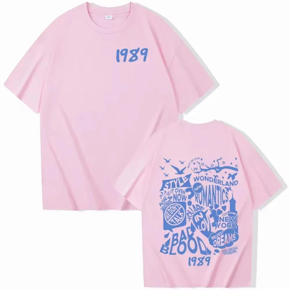 Women's Wear Taylor 1989 Shirt Midnights Shirt Gift for Fans Taylor Music Album Swiftie T-Shirts O-Neck Men's Short Sleeve Tops