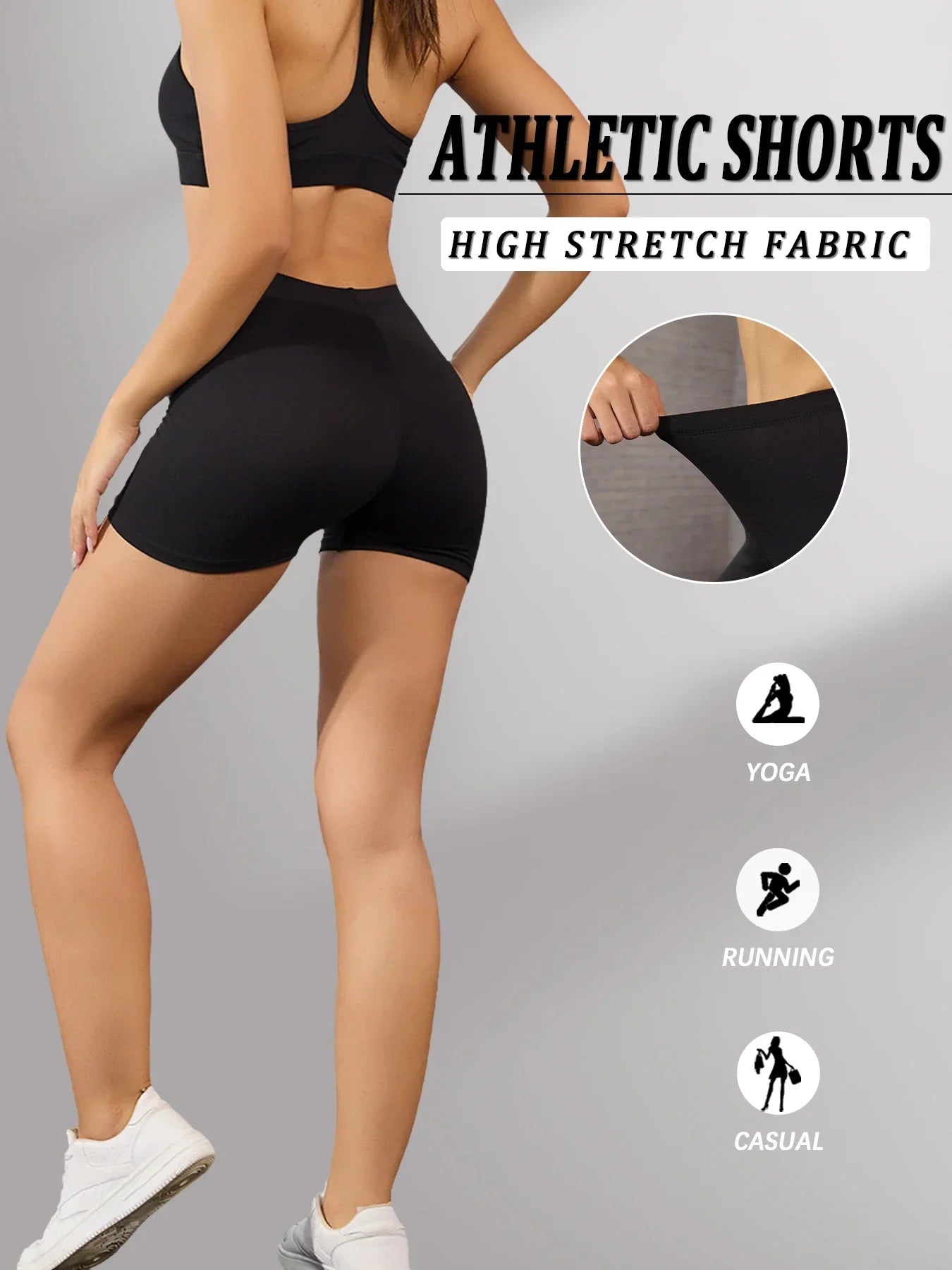 Biker Shorts For Women Super Soft No See Through Workout Yoga Running Cycling Push Up Gym Fitness Shorts Women's Activewear