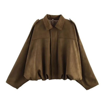 Women's Bomber Jackets Coats Loose Coats Vintage Female Outerwear Chic Tops