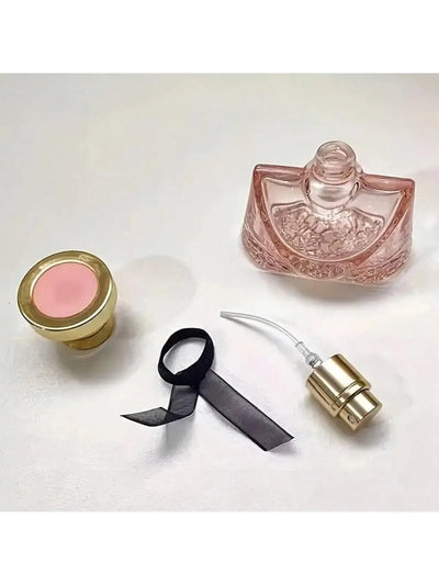 Luxury 1.01oz Glass Perfume Atomizer - Portable, Refillable & Scent-Free Spray Bottle for Travel & Cosmetics, Empty Bottle
