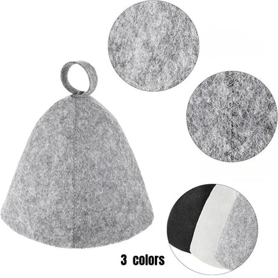 Sauna Hats, Sauna Caps Sauna Hats Sauna Accessories Felt Sauna Cap for Men and Women Home Sauna Steam Cap for Steam Room