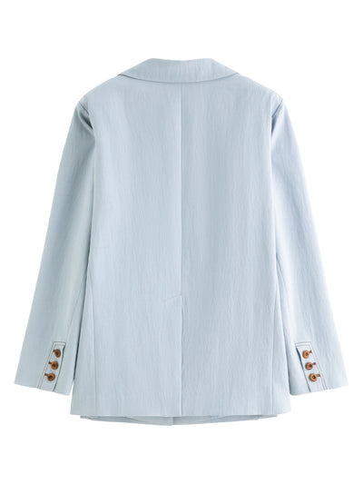 DUSHU Women's Light and Simple Commuting One-button Silhouette Suit 2025 Autumn New Casual Simple Short Jacket 25DS83087
