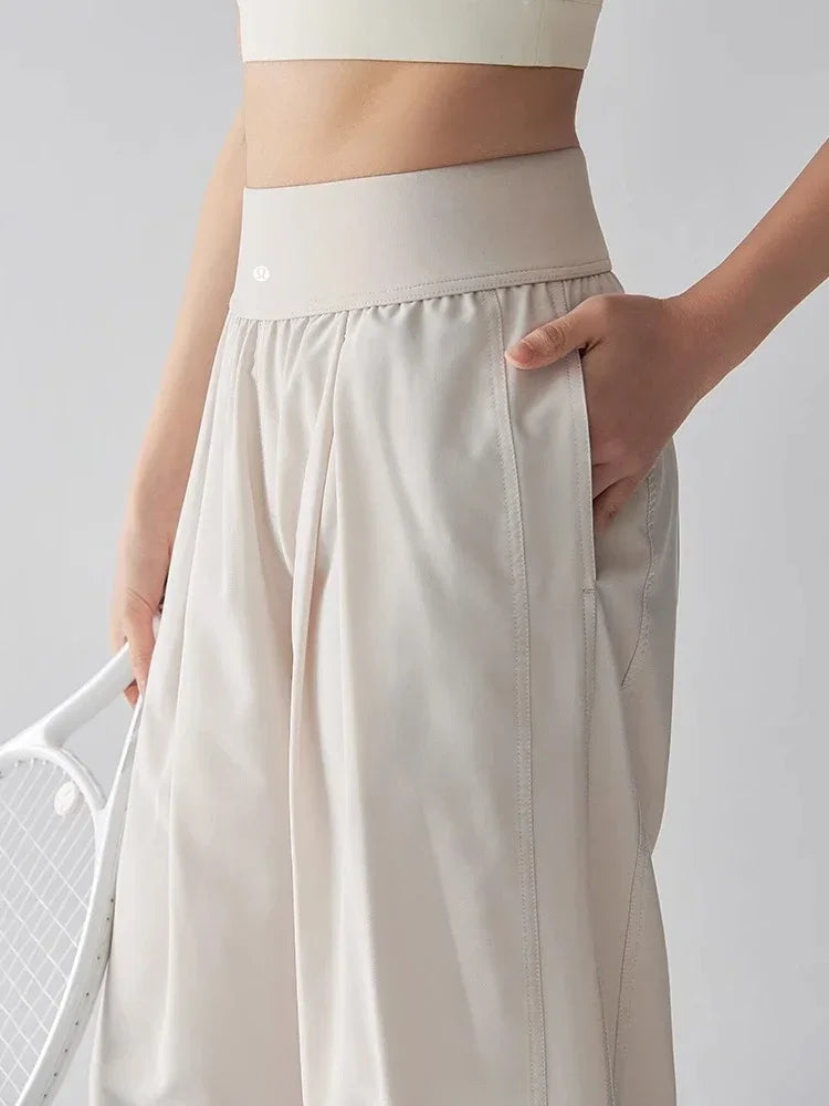 High-waisted wide-leg pants women summer new running yoga fitness pants