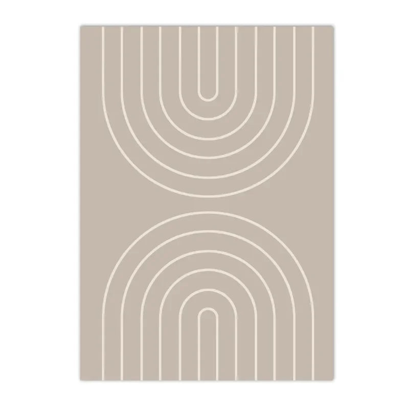 Modern Minimalist Wall Art Abstract Beige Lines Canvas Poster Painting Boho Print Wall Pictures Bedroom Living Room Home Decor
