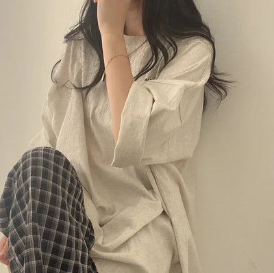 Woman Oversize Half Sleeve T Shirts Summer New Clothes Loose Fitting Cotton T-shirt Women Tops Ropa Mujer Hip Hop Tees Clothing