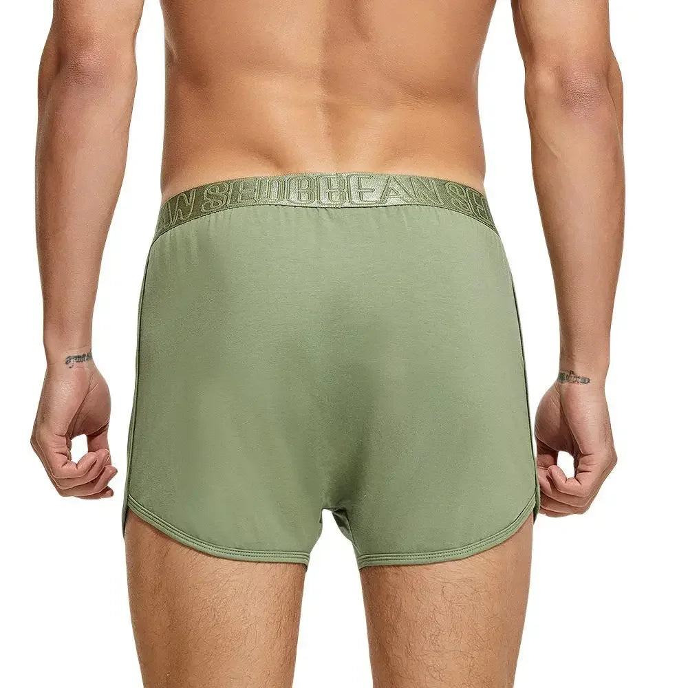 2024 Men's Cotton Jersey Boxer Short Loungewear Underwear Loose Fit Underpants Sleepwear Shorts Boxers for Men