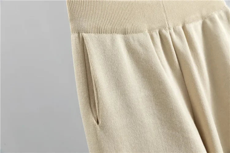 Spring Autumn 3 Piece Women Tracksuits Fashion Knitted Pant Set Ladies Sweater Suit Vintage Fashion Ladies 3 Piece Set