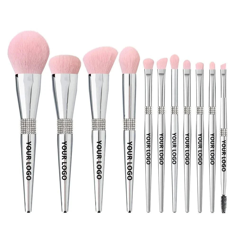 Makeup Brushes Set Private Label Pink Synthetic Hair Foundation Powder Contour Eyeshadow Make up Brushes