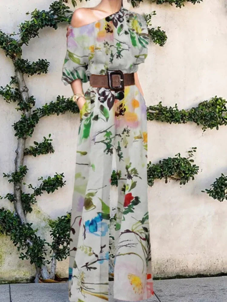Women Jumpsuits New In Spring Autumn Female Chic Elegant Office Lady Wide Leg Pants Bodysuits Jump Suits for Women One Pieces