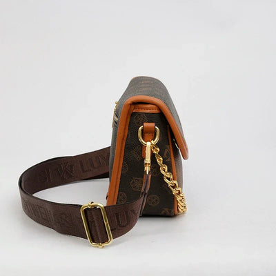 Designer Women's Leather Handbag - Elegant Crossbody Shoulder Messenger Bag Luxury Brand Tote Purse Stylish Ladies