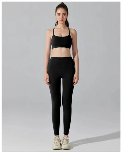 Women's Matching Activewear Set Sports Bra & High Waist Leggings 2-Piece Workout Outfit Gym Clothes for Yoga, Running & Fitness