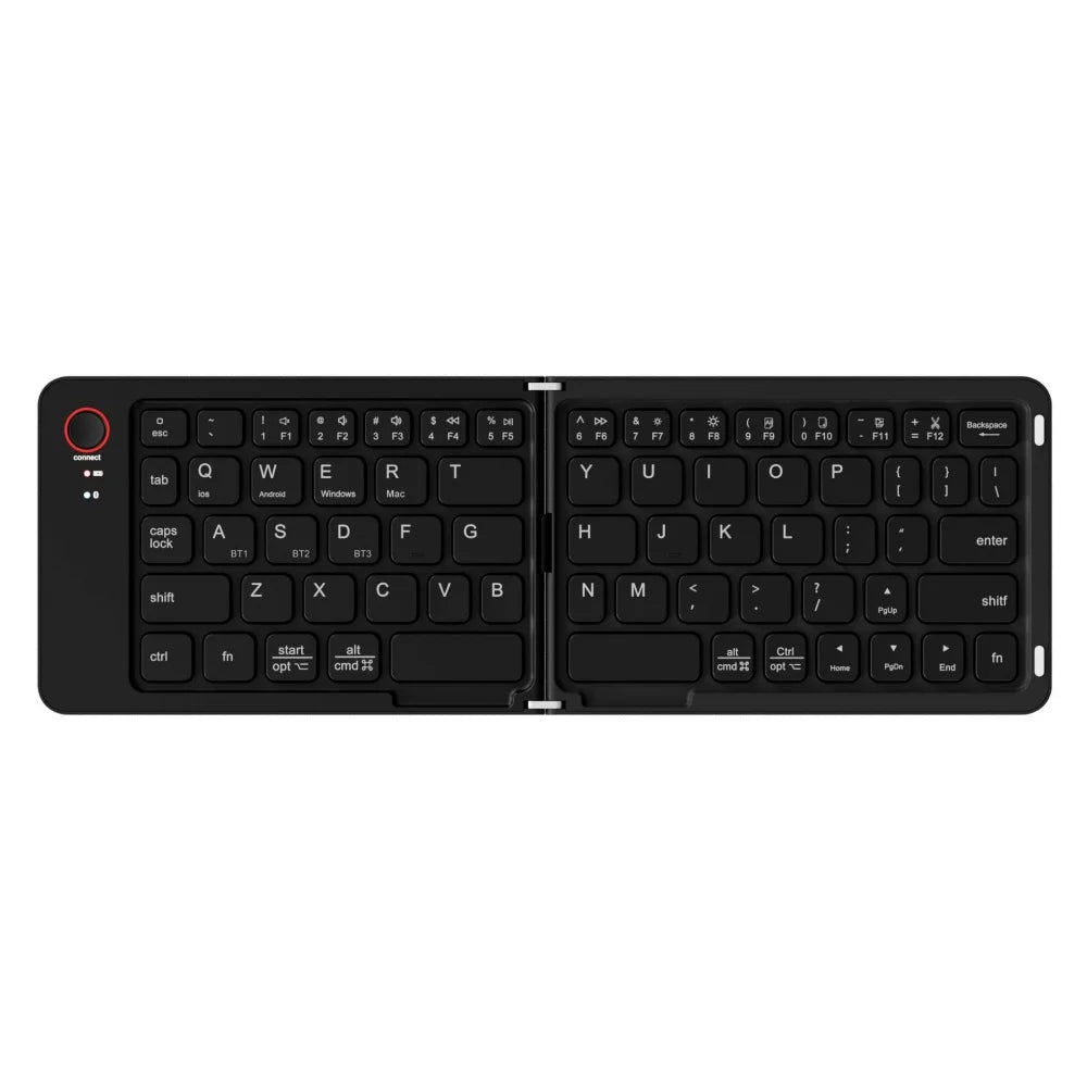 Mini Portable Foldable Wireless Keyboard Ultra Slim Touchpad Bluetooth Keyboard Rechargeable Folding Keyboard for Tablet Laptop