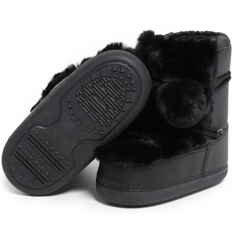 Snow Boots for Women Hairy Fuzzy Fluffy Furry Fur Boots 2025 Winter Boots for Women Waterprrof Pink Black White Fur Snow Boots