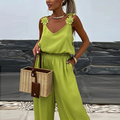 Female Jumpsuit For Women Casual Summer Solid Loose Long Pants Jumpsuit Women Bohemian Rompers Jumpsuit Overalls Female
