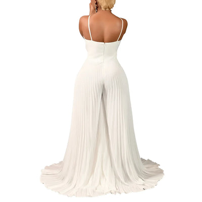 Solid Color Women Jumpsuits For Summer Autumn Sleeveless Loose Fashion Streetwear Overalls Wide Leg Pants Trousers 2025