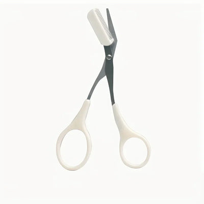 Precision eyebrow trimmer scissors with comb - a scratch free hair removal and shaping tool suitable for both men and women