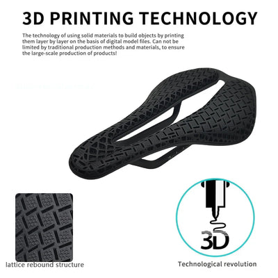 3D Printed Bike Saddle Carbon Fiber Hollow Comfortable Breathable MTB Mountain Road Bicycle Cycling Saddles