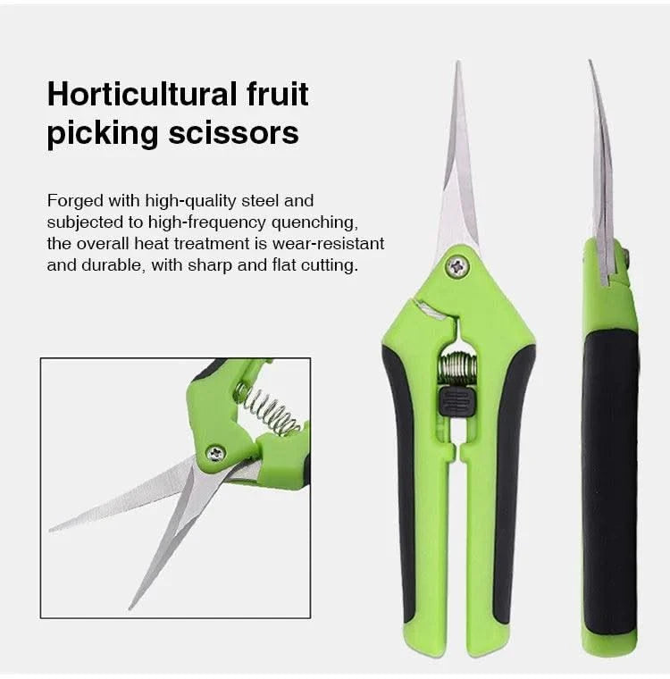 1 Set, Garden Scissors, Garden Pruning Shears, Non-slip Labor-saving Flower Branch Branch Shears, Fruit And Vegetable Shears, Fr - Elanique