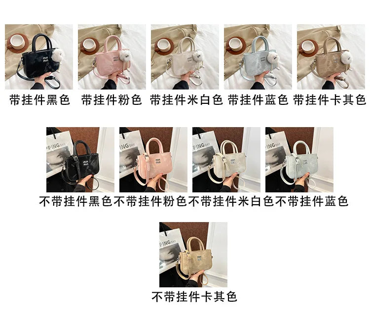 2025 New Women's Luxury Handbag Designer Small Square Purse Fashion Top Handle Crossbody Bag Elegant Shoulder Bag Trendy Clutch