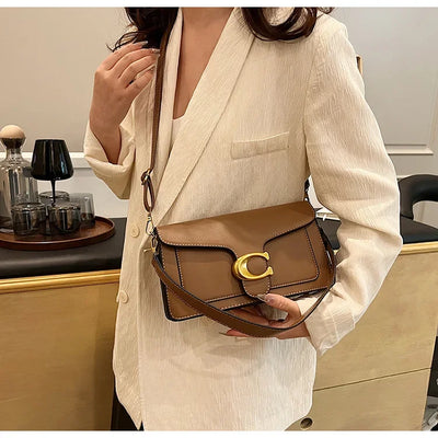 Luxury - Grade 2025 Women's Exclusive Small Square Shoulder Bag - Solid - Color Aesthetic, Niche - Style Design& Daily, Stylish