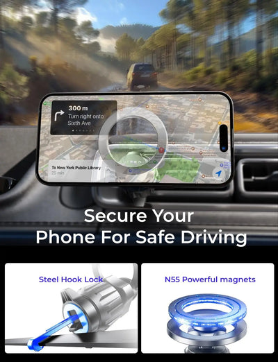 LISEN for MagSafe Car Mount for IPhone 16 15 360°Rotation Magnetic Phone Holder for Car Hands Free Cell Phone Magnetic Car Mount