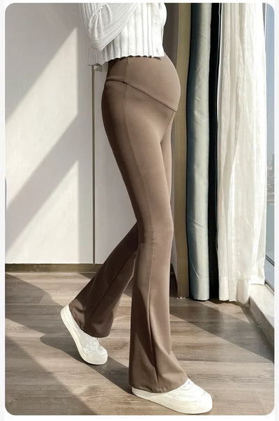 Maternity Leggings for Pregnant Women Yoga Flared High-waisted Trousers Pregnancy Clothes