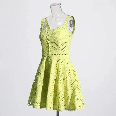Summer Sundress Holiday Print Embroidery Cotton Short Cake Dress Women Sleeveless Tank Elastic Back Cocktail Party Vestidos