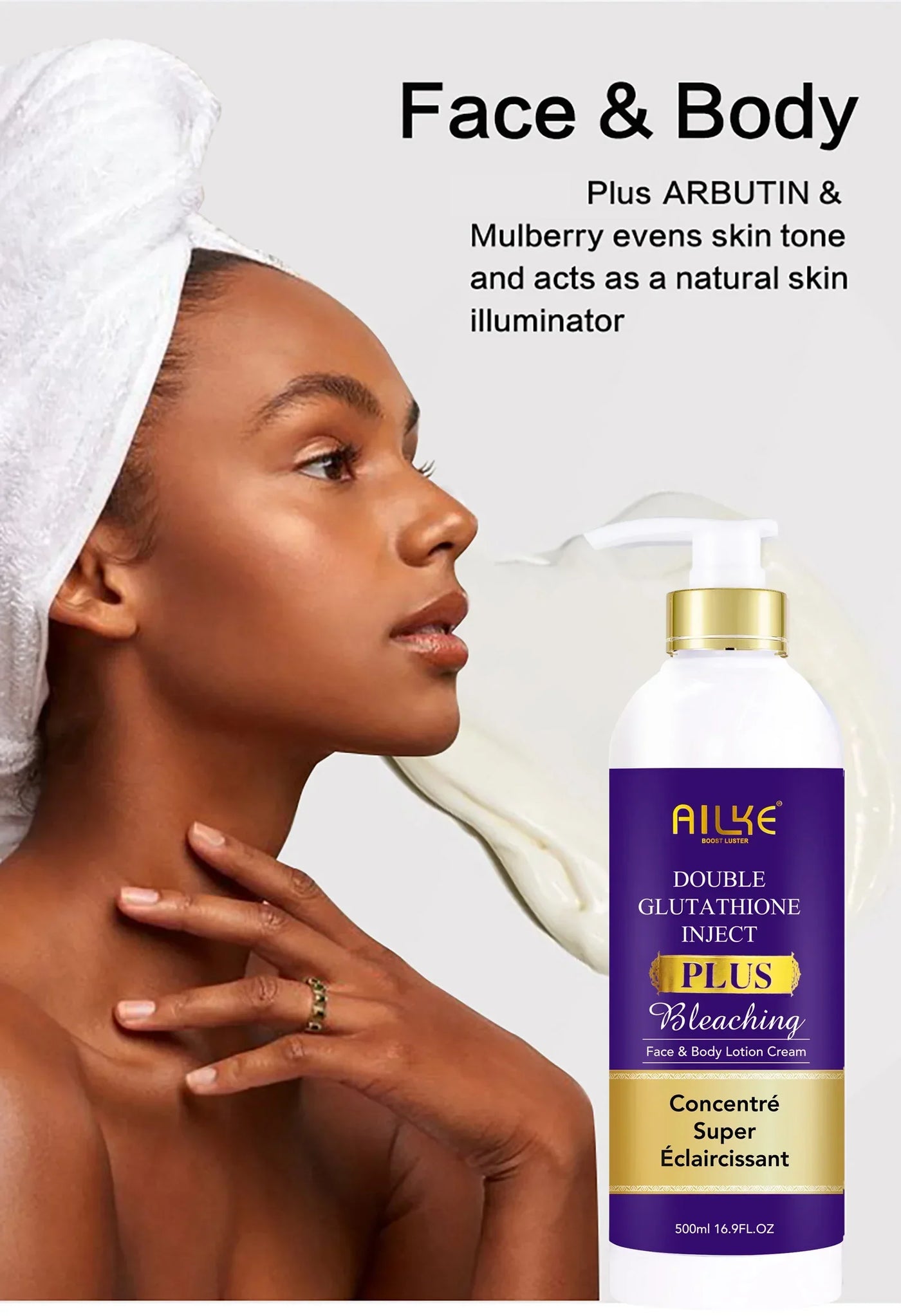 AILKE Premium Skin Lightening Cream - Dark Spot Corrector for Uneven Skin Tone - Face, Body, Underarm, Knees, Elbows, Knuckle