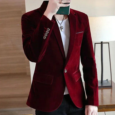 Male Blazer Slim Fit Men's Suit Jackets Single Breasted Thin Party Coat Casual Fashion 2024 Luxury Designer Fashionable Summer