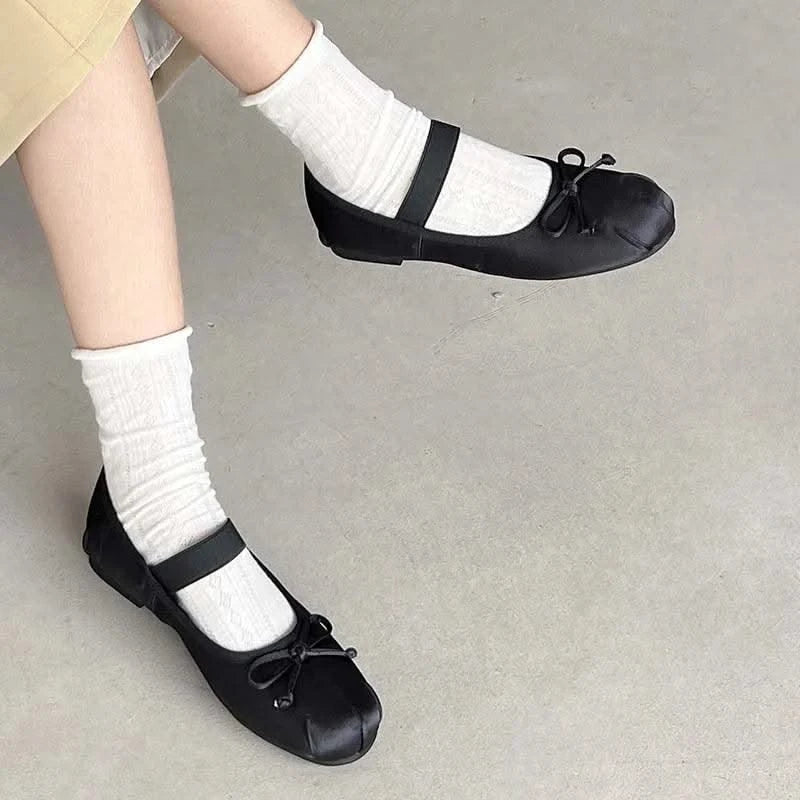 Women Butterfly-Knot Lolita Ladies Ballet Flats In Casual shoes, Sandals  Slides
